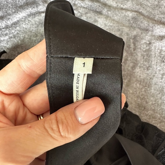 Sandro Beautiful Black Mini Dress! Size 1 but fits full Size S. Like New! - Picture 3 of 4